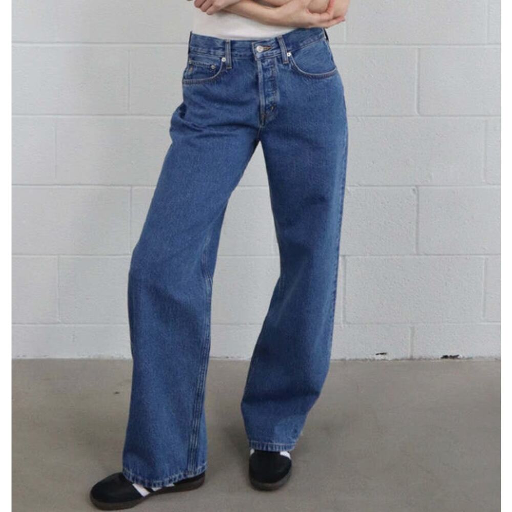 NWT Etica Jeans Women's Stanton Relaxed Wide Leg Salina Denim Jeans Size 28 - Picture 12 of 13